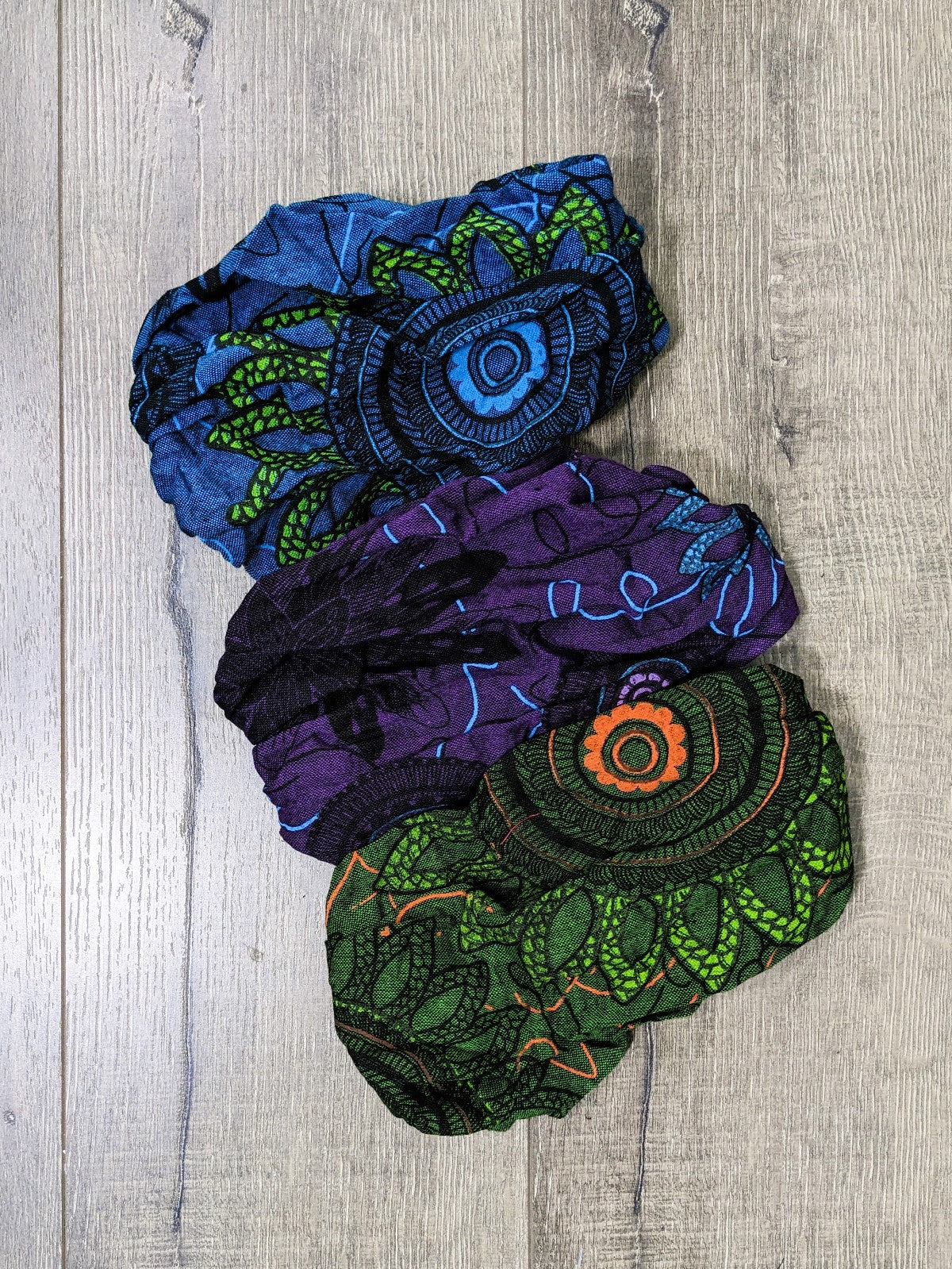 Assorted Circle Flower Print Headband
