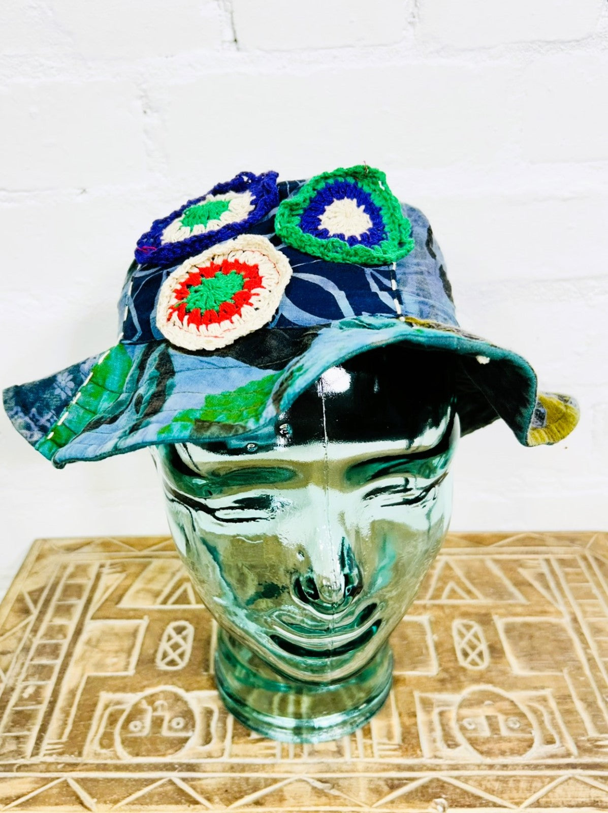 Cotton Embroidered Patch Sun Hat