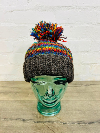 Rainbow Bobble Hat