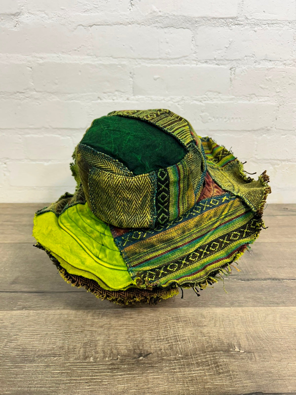 Patch Wide Brim Sun Hat