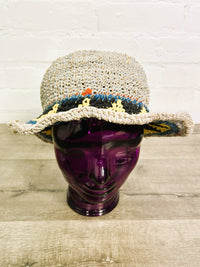 Patterned Hemp Sun Hat