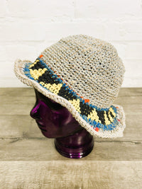Patterned Hemp Sun Hat