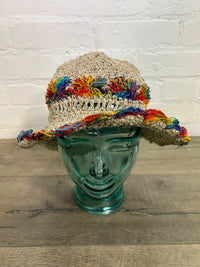 Hemp Natural & Rainbow Hat