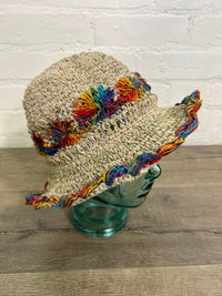Hemp Natural & Rainbow Hat