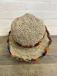 Hemp Natural & Rainbow Hat