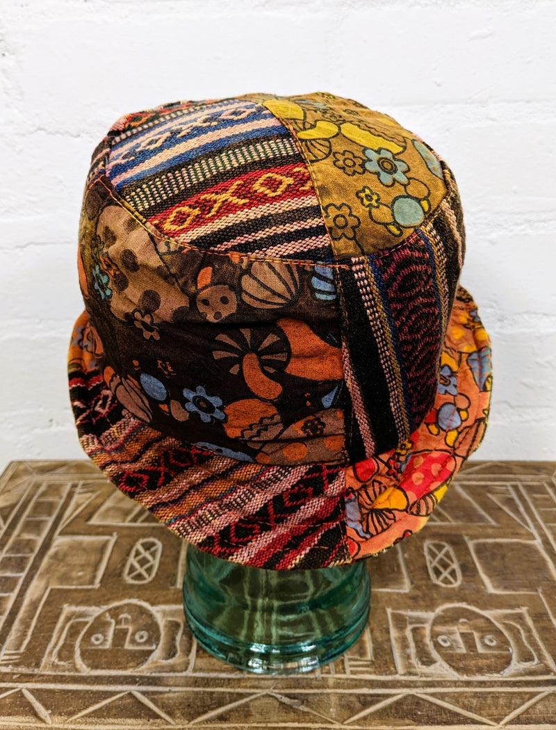 Cotton Patchwork Mushroom Hat