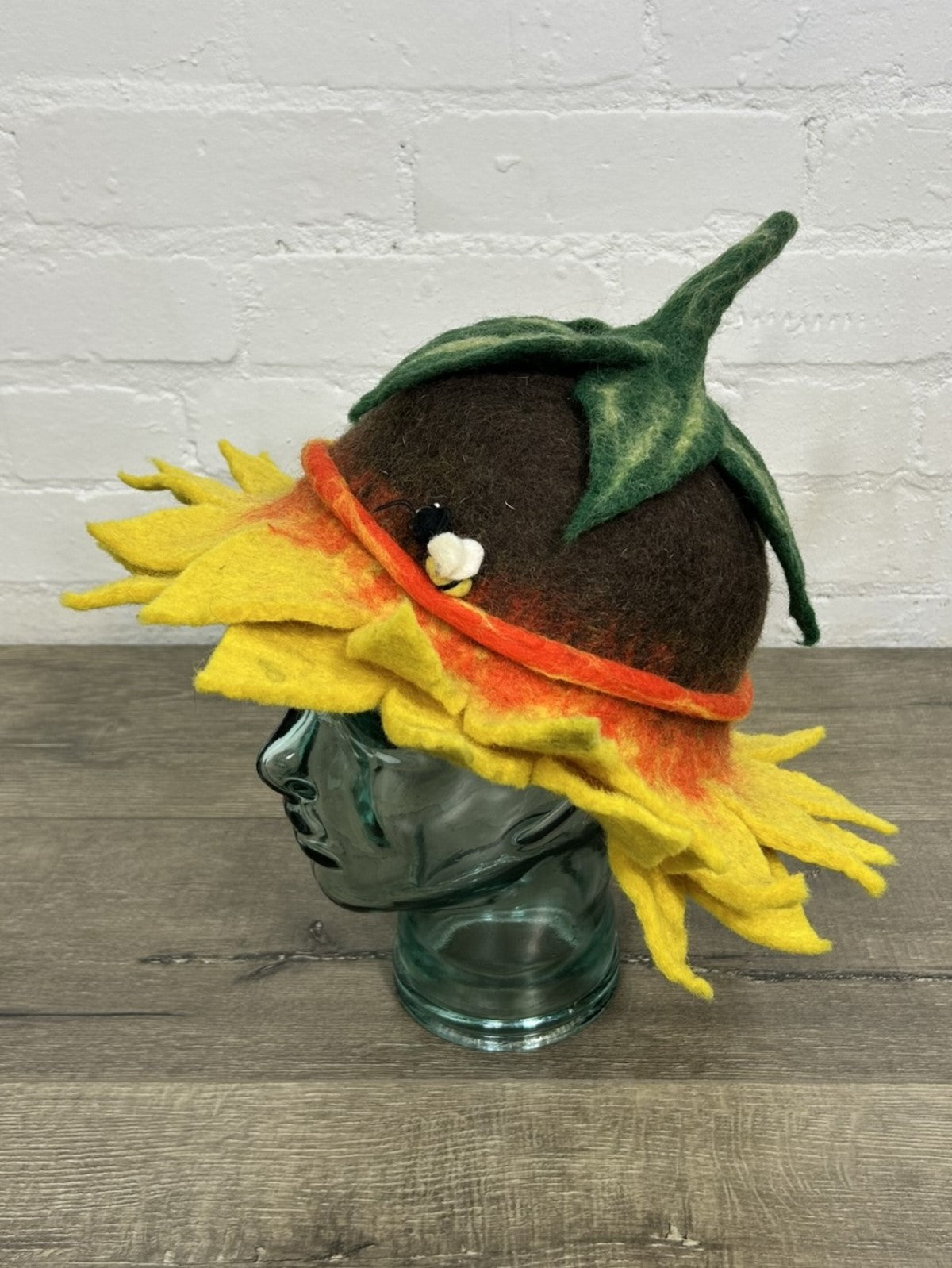 Felt Sunflower & Bee Hat