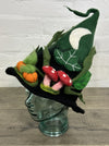 Felt Witches Hat With Pumpkin & Ivy