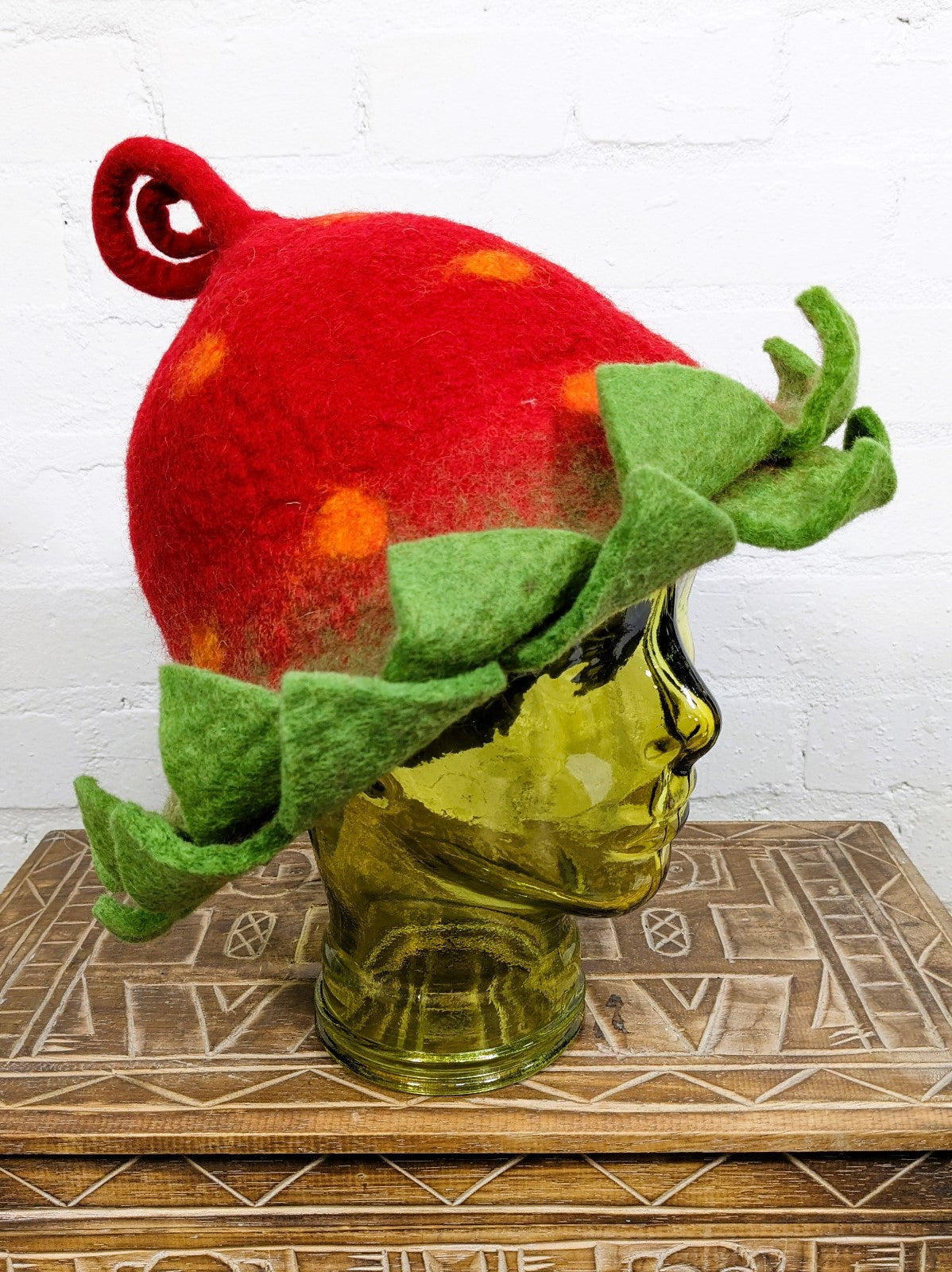 Felt Strawberry Hat