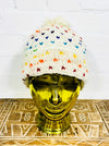 Wool Rainbow Fleck Bobble Hat