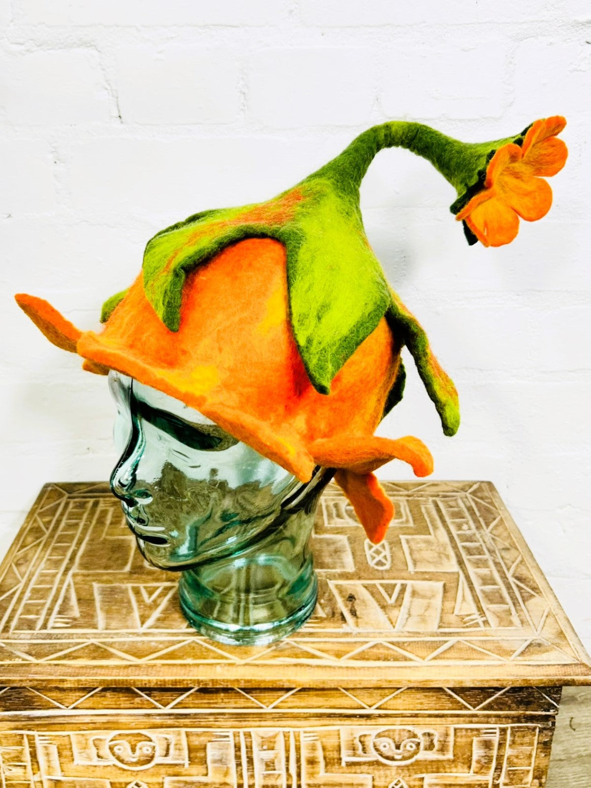 Orange Flower Hat