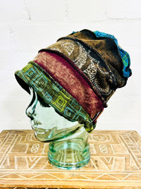 Cotton Panelled Beanie Hat