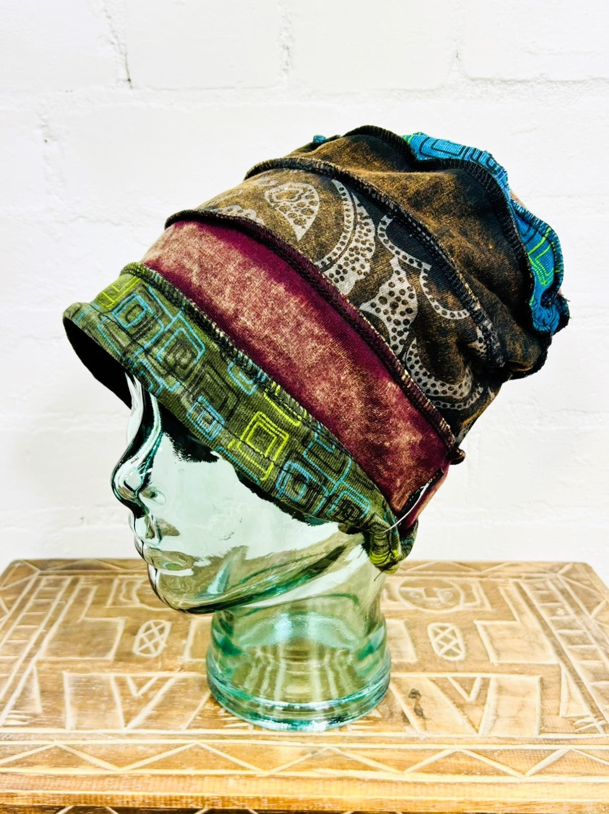 Cotton Panelled Beanie Hat