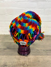 Flower and Rainbow Tassel Wool Hat