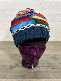 Patchwork Wool Bobble Hat