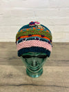 Flower and Patterned Knitted Wool Beanie