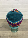 Flower and Patterned Knitted Wool Beanie