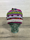 Flower and Patterned Knitted Wool Beanie