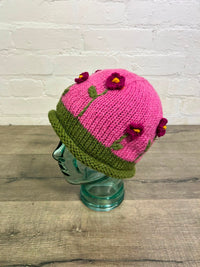 Flower Knitted Wool Hat