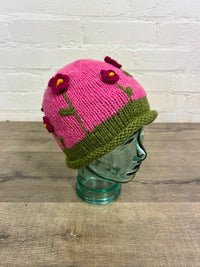 Flower Knitted Wool Hat