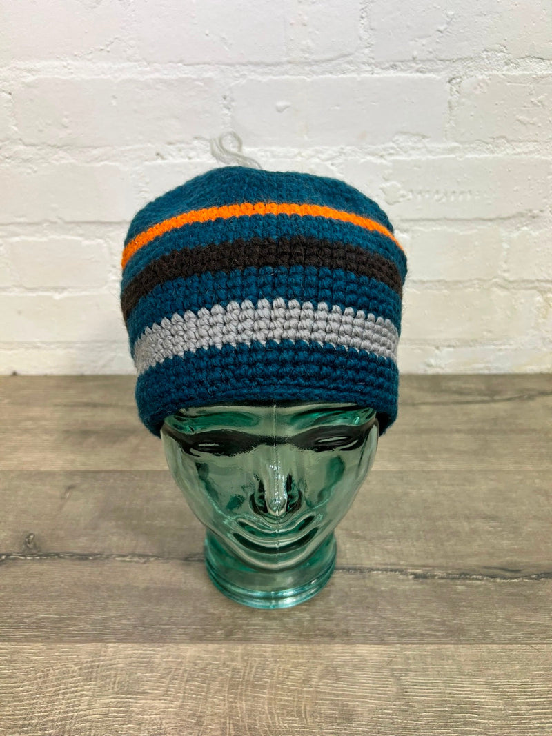 Striped Knitted Merino Wool Hat