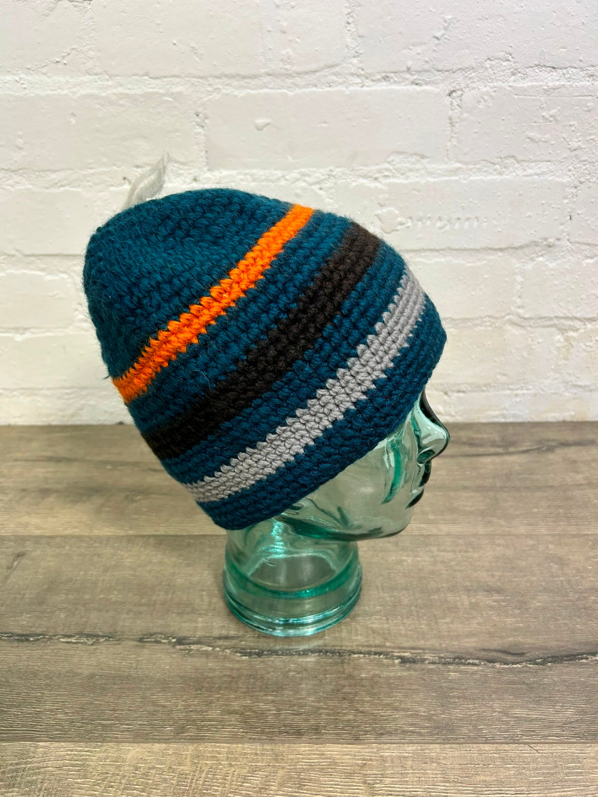 Striped Knitted Merino Wool Hat