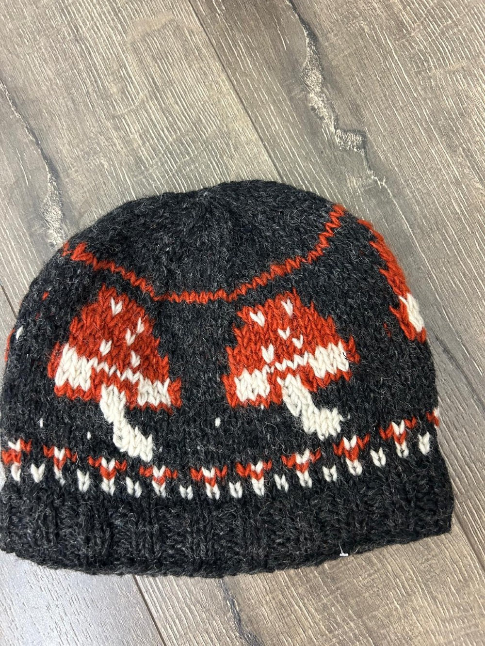 Knitted Wool Toadstool Beanie Hat