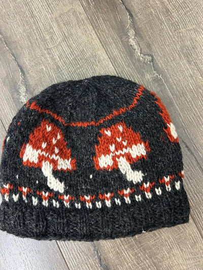 Knitted Wool Toadstool Beanie Hat