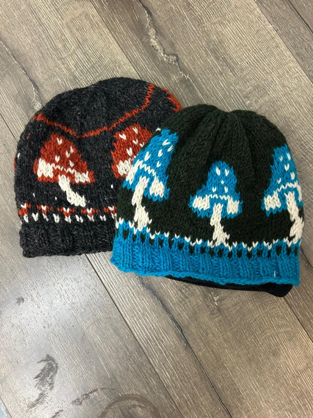 Knitted Wool Toadstool Beanie Hat