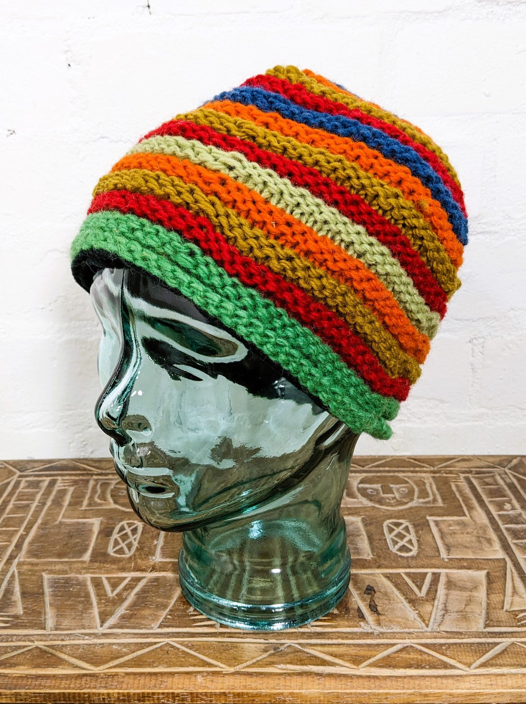Striped Ribbed Wool Hat – Gringo Fairtrade