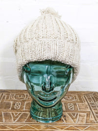 Knitted Wool Bobble Hat