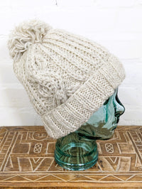 Knitted Wool Bobble Hat