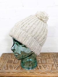 Knitted Wool Bobble Hat