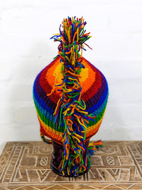 Wool Rainbow Mohican Hat