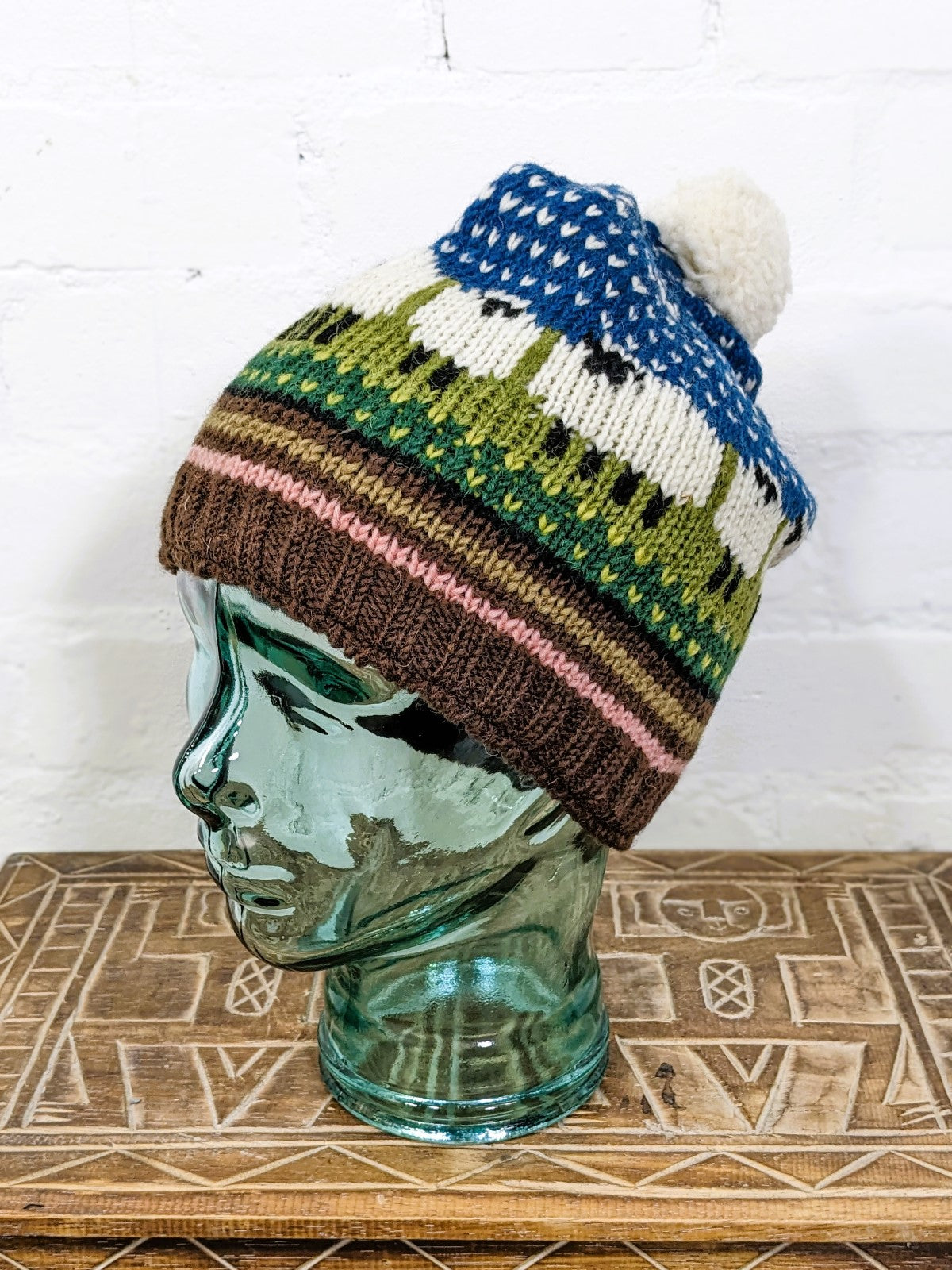 Wool Sheep Bobble Hat