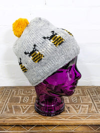 Wool Bee Bobble Hat