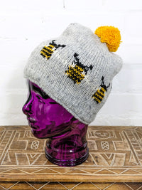 Wool Bee Bobble Hat