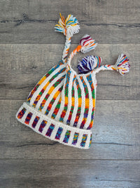 Knitted Hat With Four Tassels