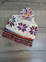 Rainbow Snowflake Bobble Hat