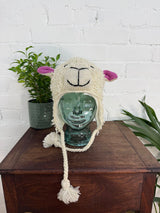Loopy Knit Sheep Ear Flap Hat