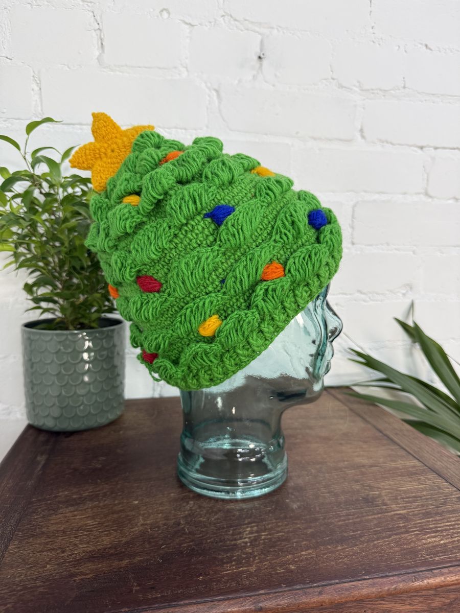 Decorated Christmas Tree Wool Hat