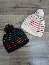 Bobble Hat With Rainbow Stars