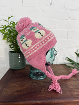 Cute Snowman Ear Flap Bobble Hat