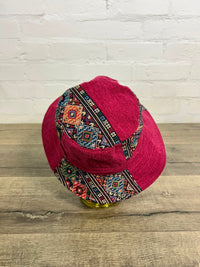 Assorted Patch Wide Brim Hat