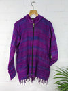 Blanket Fabric Hooded Zip Top