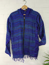 Blanket Fabric Hooded Zip Top