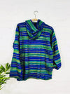 Blanket Fabric Hooded Zip Top