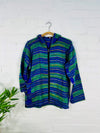 Blanket Fabric Hooded Zip Top