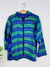 Blanket Fabric Hooded Zip Top