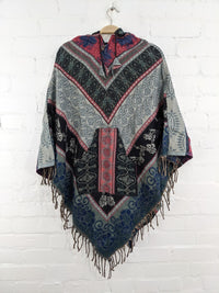 Soft Blanket Poncho Assorted